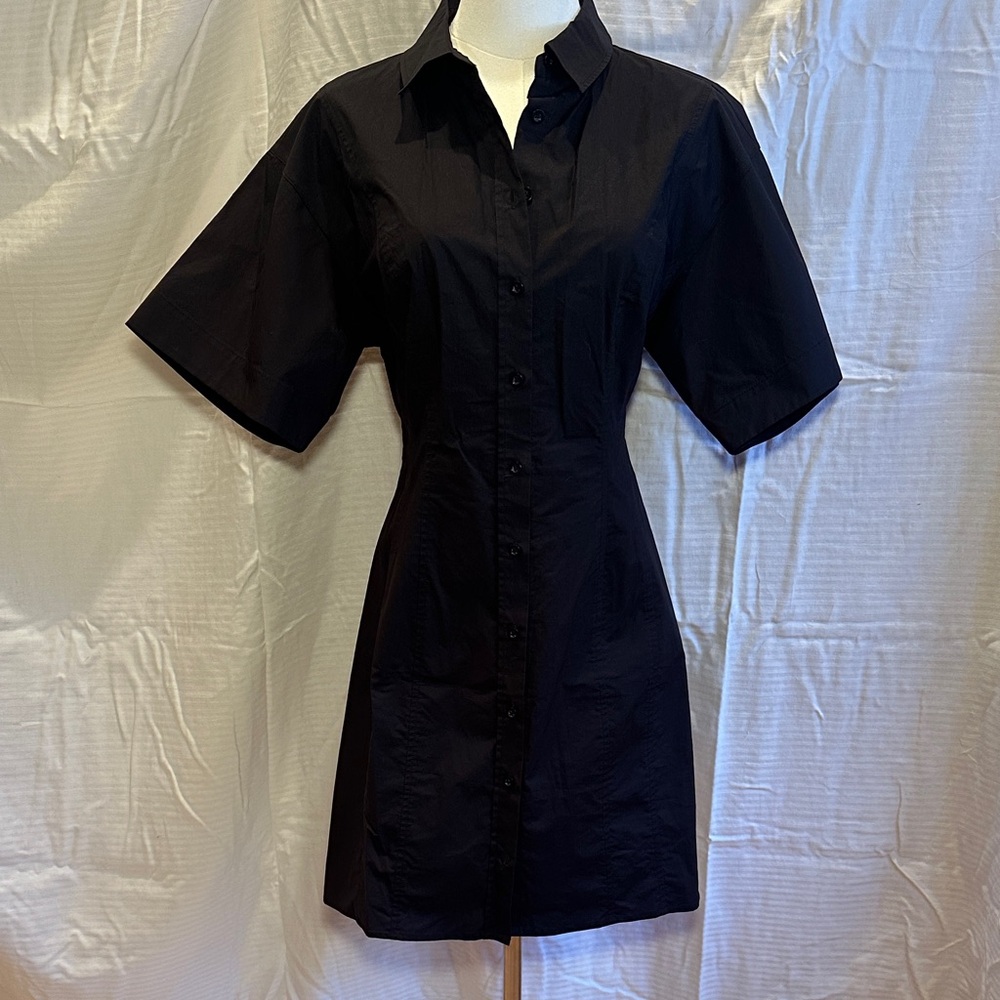Frame Black Short Sleeve Shirtdress